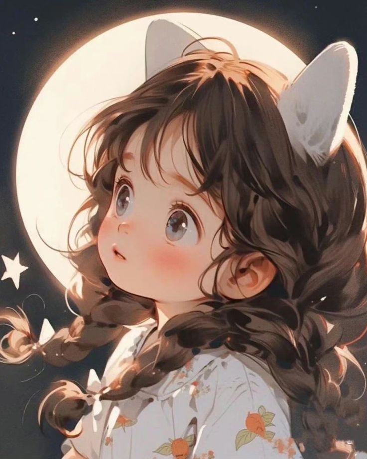 cute cartoon girl dp