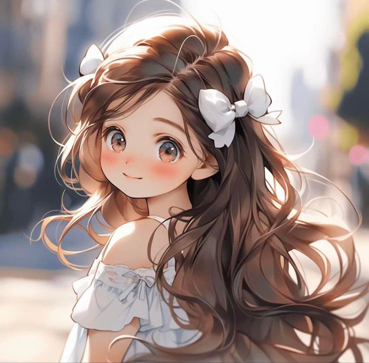 cute cartoon girl dp