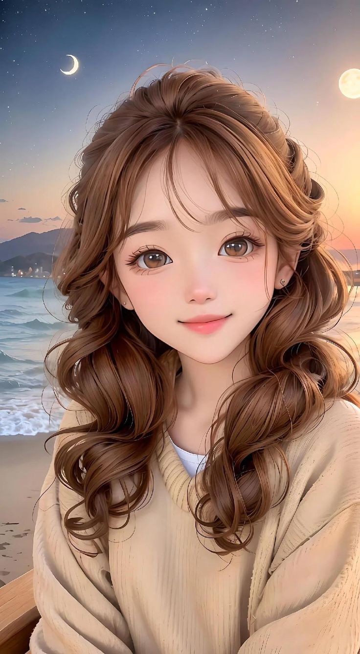 cute cartoon girl dp