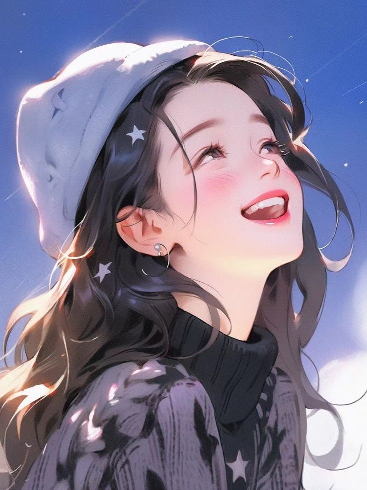 cute cartoon girl dp