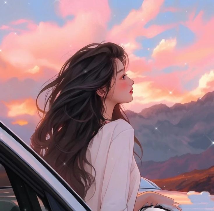 cute cartoon girl dp