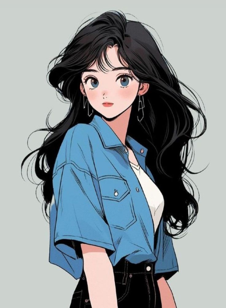 stylish cartoon dp for girls